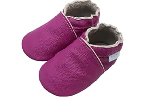 Basrakids Leather Baby Shoes Boys Girls Moccasins Infant Toddler Slippers Soft Sole Anti-Slip Baby Walking Crib Shoes