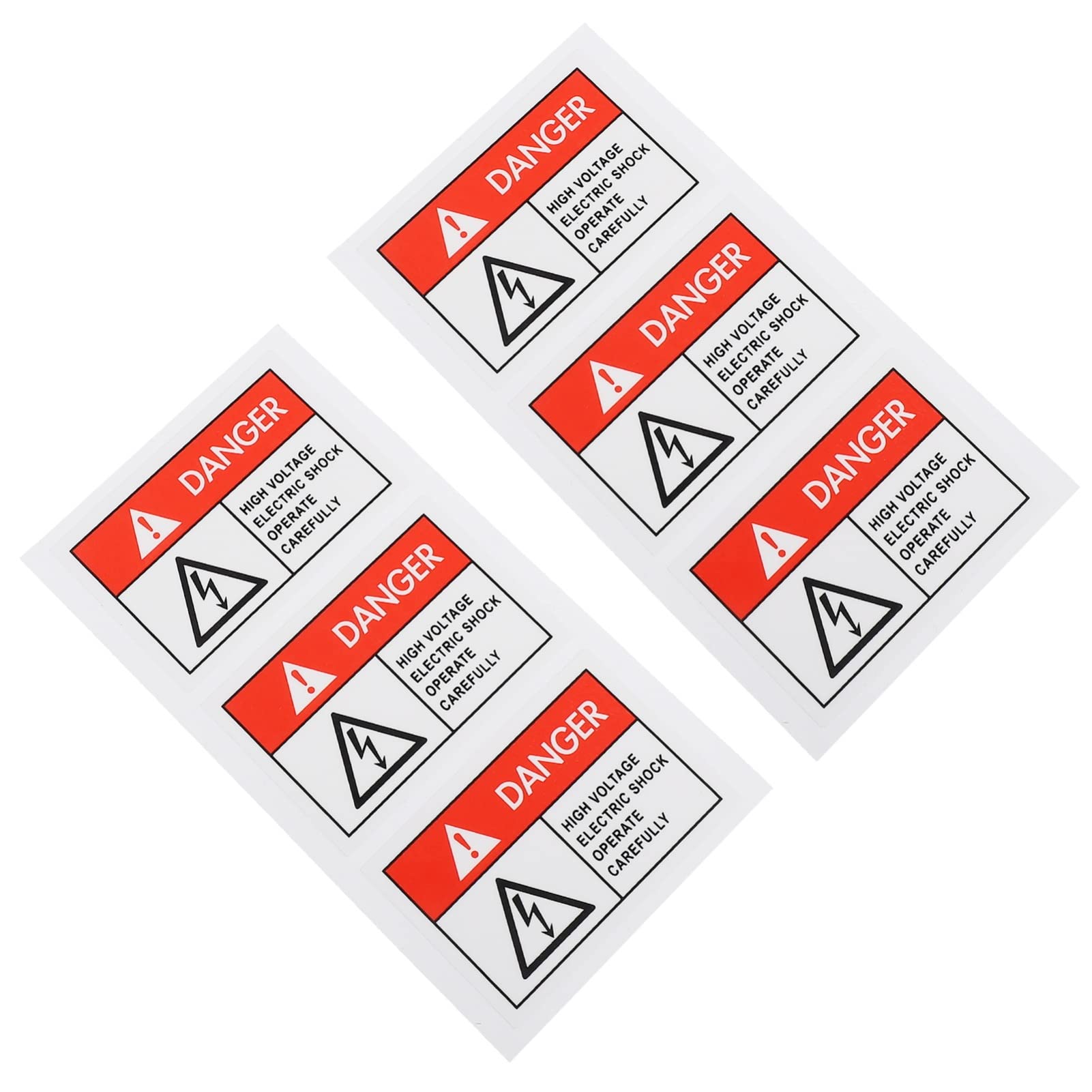 Hemobllo Sign, High Voltage Warning Label Electrical Warning Stickers Keep Off Sings (6Pcs)