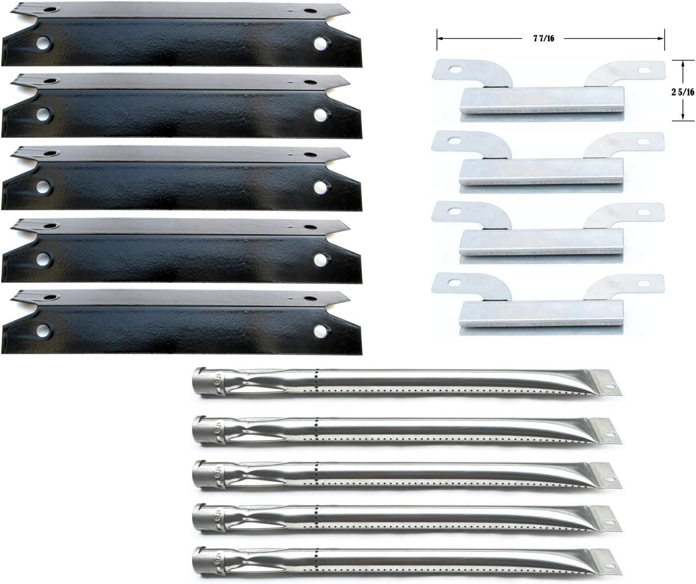 Direct Store Parts Kit DG132 Replacement for Gas Grill Brinkmann 810-1575-W Gas Grill Parts Kit (Stainless Steel Burner + Stainless Steel Carry-Over Tubes + Porcelain Steel Heat Plate) : Garden & Outdoor