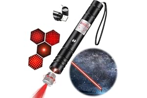 Danigh-buy Laser Pointer Pen[Material Upgrade], Long Range Red Laser Pointer High Power, Laser Toy for Night Astronomy Outdoor Camping Hunting and Hiking, USB Charge