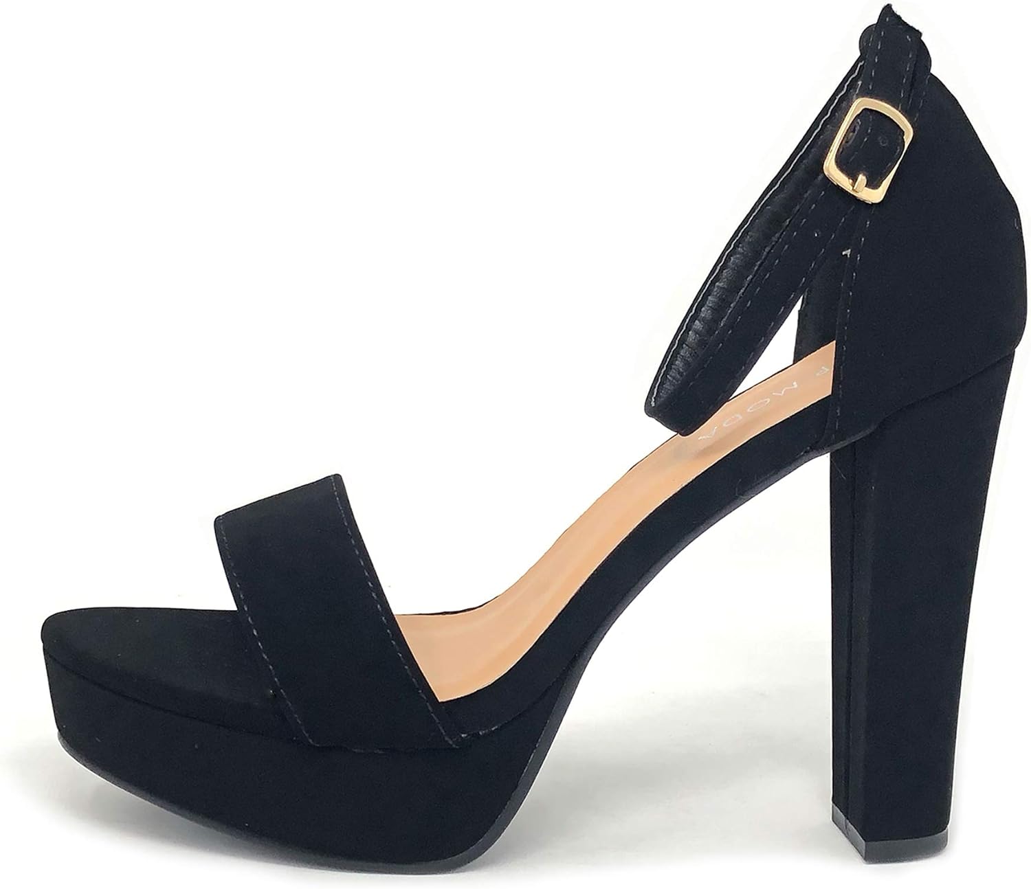 Amazon.com | TOP Moda Thomas-52 Women's Open Toe High Chunky Block Heel Platform Ankle Strap 