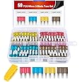 Nilight 60PCS Micro3 Fuse ATL Blade Assortment Kit 3 Prong Micro Blade Car Fuses Replacement 5A 7.5A 10A 15A with Puller Tool for Cars Trucks SUVs RVs