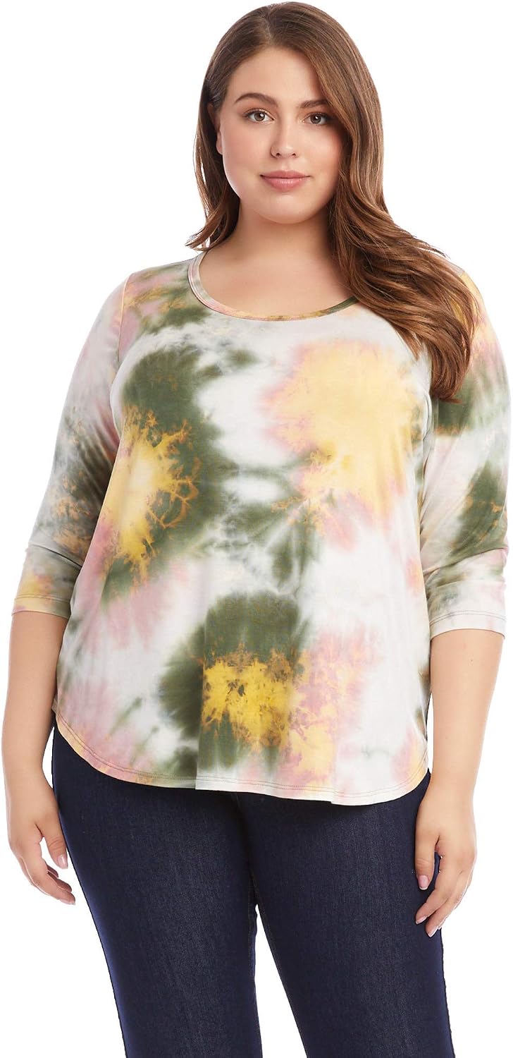 plus tie dye top