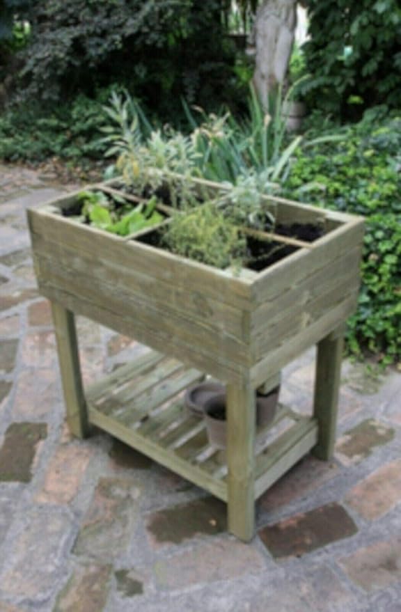 F-U - Huerto Colgante de Pino en el Suelo, 2 estantes para balcón ...