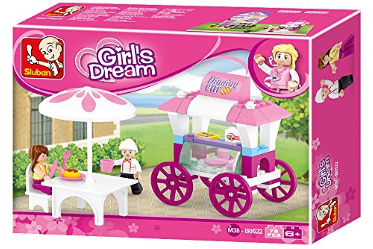 Sluban "Girls Dream" Snack carriage Building kit (78 -Piece)