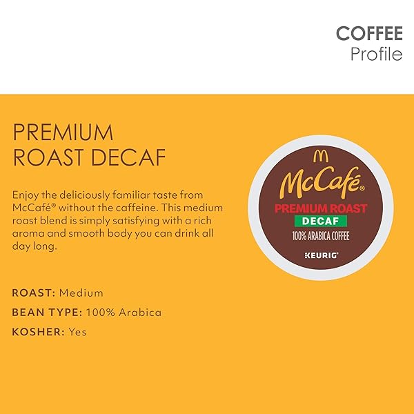 MCCAFE DECAF PREMIUM ROAST KEURIG K-CUP, 12 CT