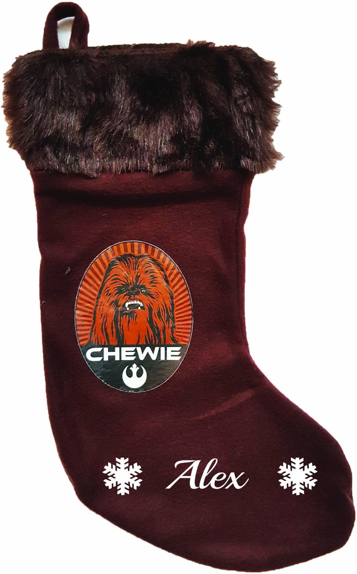 Custom Personalised Small Star Wars Chewie Kids Christmas Stocking Sack Gift with your own name