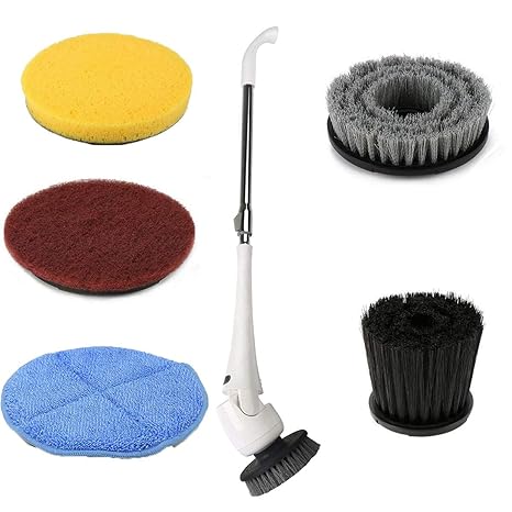 1jing Electric Floor Scrubber With 5replaceable Cleaning Brush