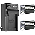 Kastar 2-Pack EN-EL1 Battery and AC Wall Charger Replacement for Nikon Coolpix 5700, 8700, 775, 880, 885, 995, E880 Camera