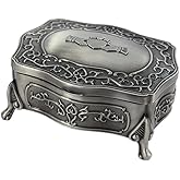 Mullingar Pewter Jewelry Box with Irish Claddagh Design