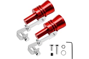 ROTHERGLI Exhaust Whistle Turbo Sound，Turbo Sound Whistle Exhaust Muffler，Exhaust Whistle，Sound Muffler Whistle，Turbo Whistle For Car，Turbo Whistle (XL-2PCS) (Red)
