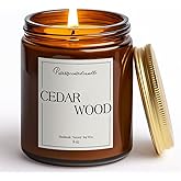 Putart Cedar Wood Candles for Home Scented, Natural Soy Aromatherapy Non Toxic Candles with Long Lasting Fragrance & Clean Burn, Luxury Jar Candle Gifts for Women, Men, Home Decoration 9oz