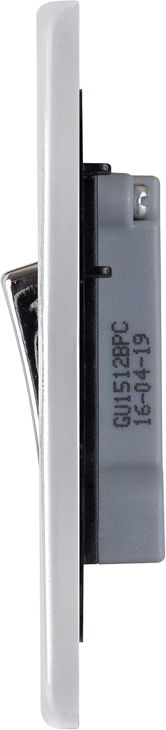 Schneider Electric Ultimate Low Profile - Single 2 Way Light Switch, GU1512BPC, Polished Chrome with Black Insert - Image 4