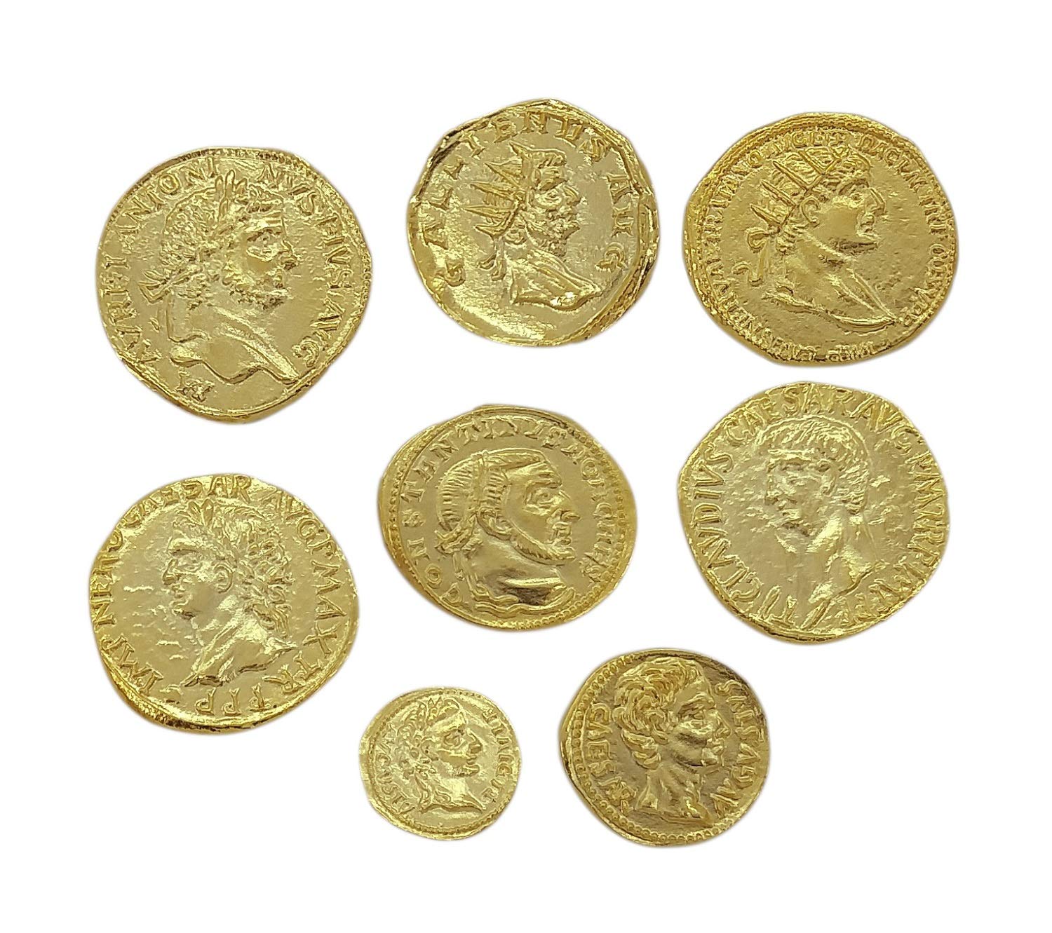 Ancient Roman Coins gold plated - 8 pieces SET-Artisanal reproduction