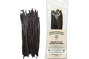 ESSENCE FOOD & BEVERAGE 12 Large Vanilla Beans For Making Vanilla Extract Grade A - NON-GMO Planifolia Type Bulk, 6-8 Inches Grade A+