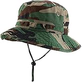 Armycrew Big Oversized Jungle Boonie Bucket Hat with Chin String Fits Upto XXXL