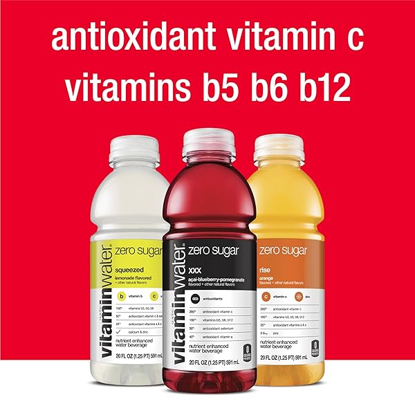 VITAMINWATER ZERO VARIETY PACK NUTRIENT ENHANCED WATER W/ VITAMINS, 20 FL OZ, 12 PACK