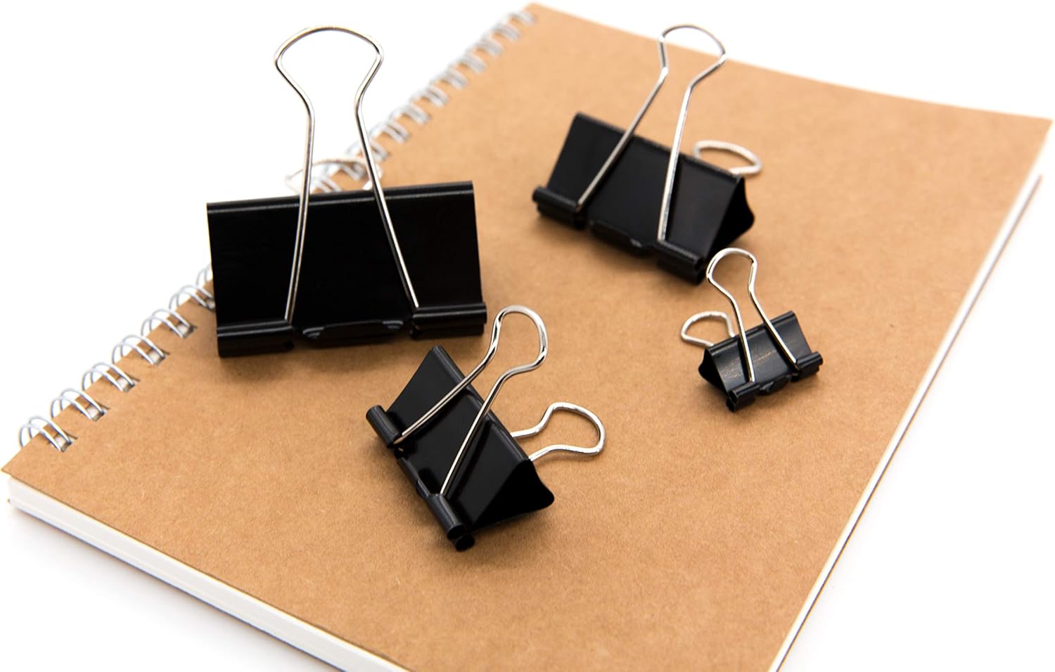 DSTELIN Binder Clips Paper Clamps Assorted Sizes 100 Count (Black), X Large, Large, Medium, Small, X Small and Micro, 6 Sizes in One Pack, Meet Your Different Using Needs : Office Products