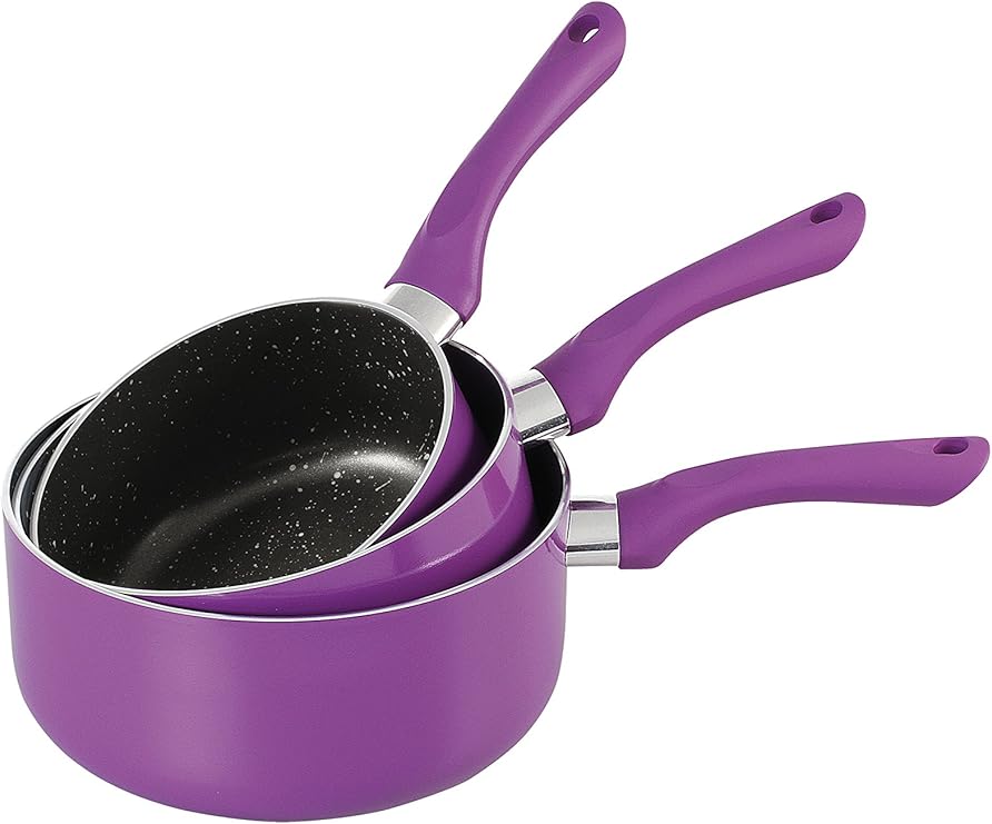 Kitchen Artist Set de 3 casseroles aspect pierre Set de 3 casseroles