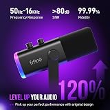 FIFINE Gaming Microphone Kit XLR/USB with Boom Arm RGB Mute Gain AM8T view 2