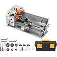 VEVOR 7'' x 16'' Metal Lathe Machine, 800W Precision Benchtop Power Metal Lathe, 150-2500 RPM Continuously Variable Speed, with 3.9'' 3-jaw Metal Chuck Come with Tool Box