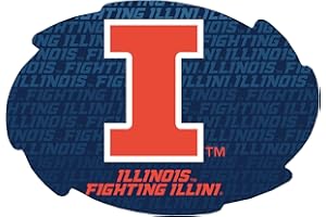 R AND R IMPORTS Illinois Fighting Illini 5x6 Inch Word Swirl Magnet Officially Licensed Collegiate Product
