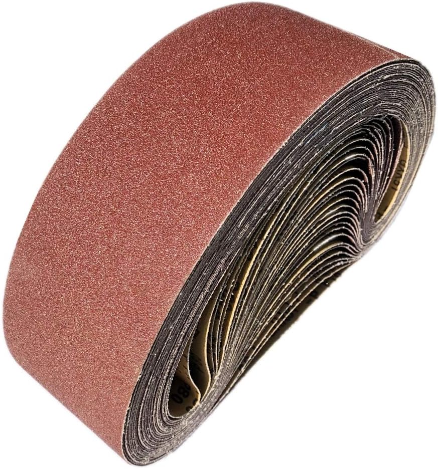 FEIHU GXK51-P Sanding Belts 100 x 915 mm, 40 60 80 120 150 240 400 Grits.for belt sander -Pack of 12, 100x 915mm