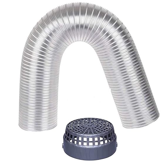 Ampereus 6 Inch Chimney Exhaust Pipe with Free Cowl Cover (Flexible