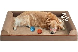 BFPETHOME Washable Dog Bed for Extra Large Dogs - Orthopedic, Waterproof, Nonskid, Egg-Crate Foam Pet Sofa
