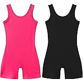 KSK KAISHEK Bling Bling Gymnastics Leotards for Girls with Shorts, Tumbling Unitards Dance Ballet Biketards 4-11 Years