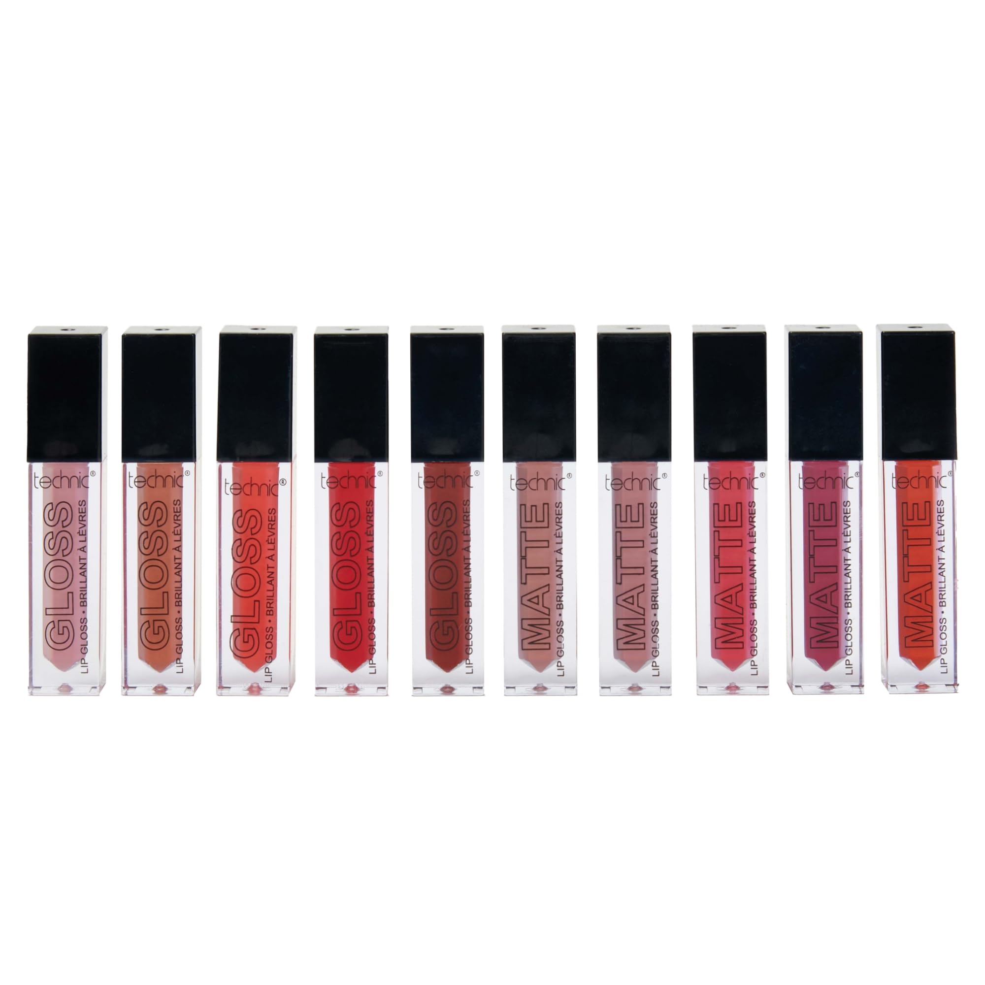 Technic Lip Vault 10 Piece Colour Gift Set - A Selection of Matte and Gloss Finish Lip Colours - Perfect for Every Occasion - Vegan & Cruelty Free