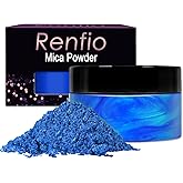 Renfio 100g Mica Powder Pigment, Metallic Natural Dye Mineral Pearl Shimmer Epoxy Resin Dye for Painting Soap Making Slime Ba
