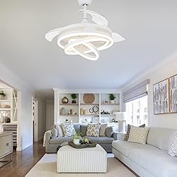 42 Inch Retractable Ceiling Fan, Modern Ceiling
