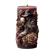 Skull Flower Mold - Cylinder Molds Silicone Wave Spiral Candle Mold - Silicone Resin Casting Molds for Candle & Resin & Soap Craft Supplies