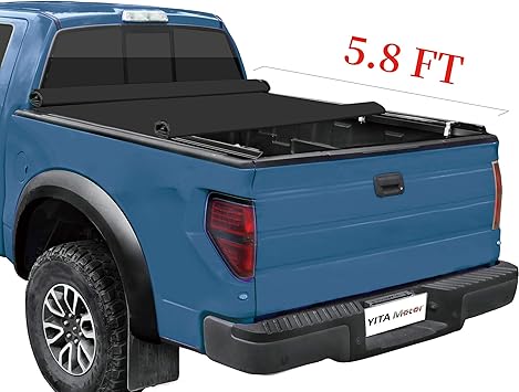 Amazon Com Yitamotor Soft Roll Up Truck Bed Tonneau Cover 5 8 Ft Compatible With Chevy Silverado Gmc Sierra 1500 2014 2018 2019 Classic Only Automotive