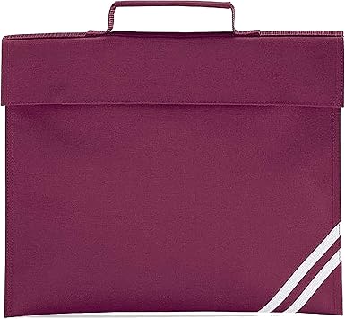 burgundy book bag