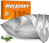 100% Mulberry Silk Pillowcase for Hair and Skin, 22