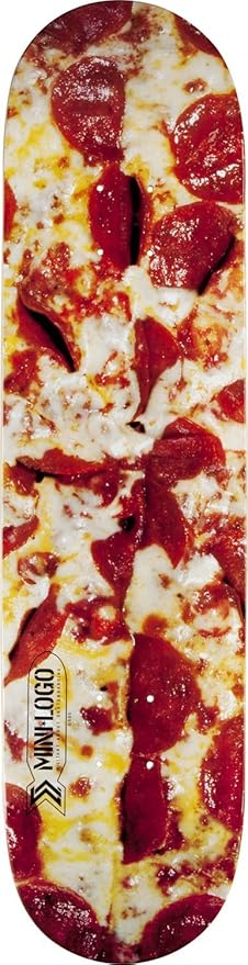 Mini Logo Skateboards Small Bomb Shape 112 Pizza Skateboard Deck 7 75 X 31 75 Amazon In Sports Fitness Outdoors