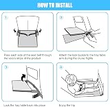 DINGBLUE Toddler Airplane Bed Extender Hammock for Kids Travel - Black view 5