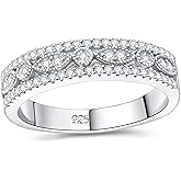Milanluna Moissanite Wedding Bands for Women Eternity Rings 925 Sterling Silver Engagement Anniversary Size 5-10