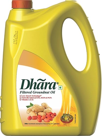 Dhara Ground Nut Oil Jar, 5L