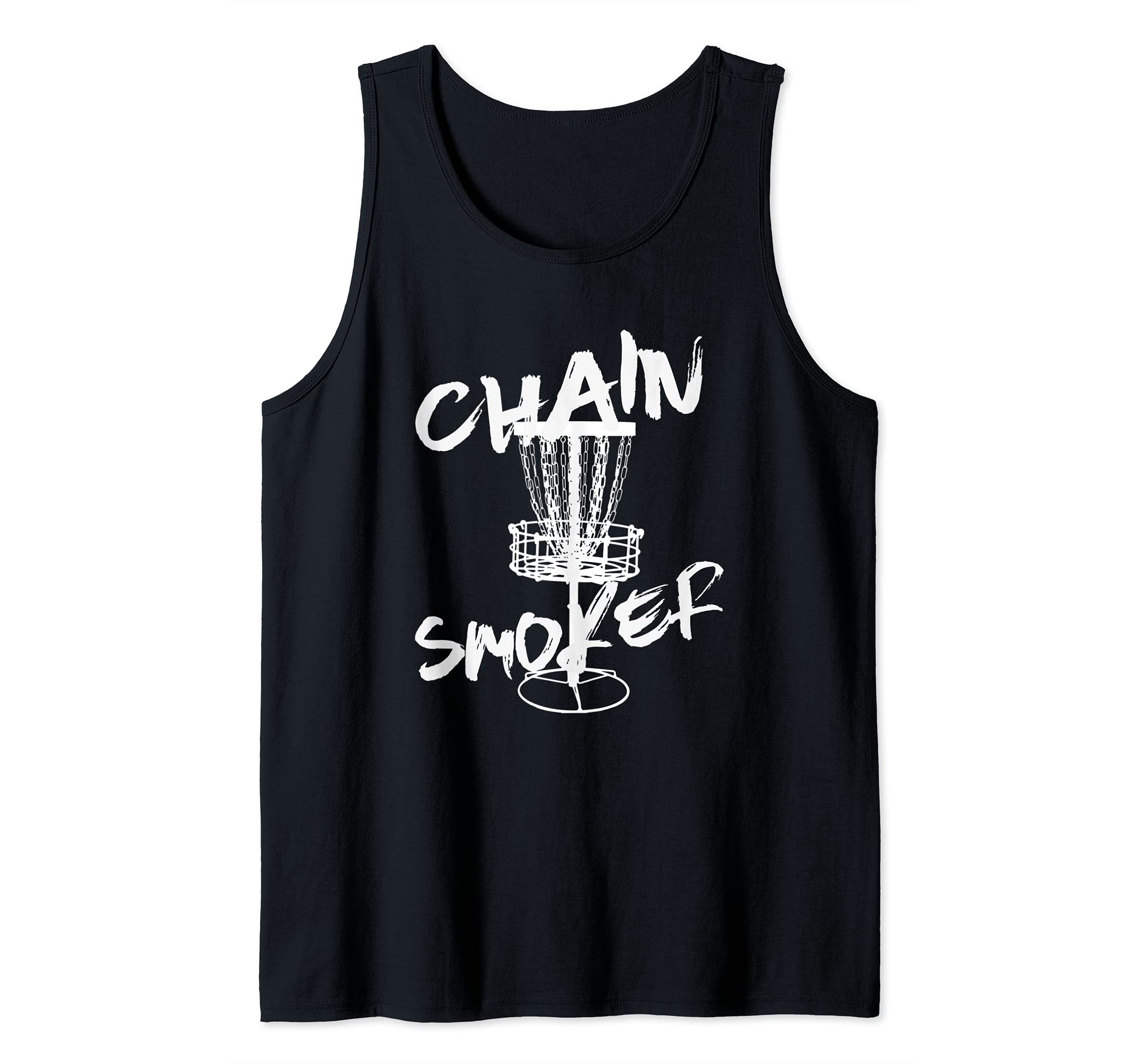 Chain Smoker Funny Frisbee Disc Golf Golfer Sport Discgolf Tank Top