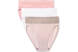Warner's Womens Warners® Blissful Benefits Women's Dig-Free Comfort Waistband with Lace Microfiber Hi-Cut 3-packUnderwear