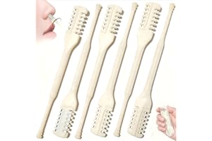 GENERIC 6 PCS Nose Hair Trimmer for Men Upgrade Stainless Steel Double Sided Nasal Hair Cutter Trimmer for Men Women Recortadora De Pelo De Nariz Portable 360 Degree Rotating Manual Nose Hair Scissors