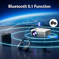 YEZMEK Native 1080P Projector with 5G WiFi and
