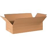 Box USA MD24126 Multi-Depth Corrugated Cardboard Box 24" L x 12" W x 6" H, Kraft, for Shipping, Packing and Moving (Pack of 20)