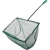 Pawfly 8 Inch Aquarium Fish Net Fine Mesh Fish Catch Nets with 10.5 inch Plastic Handle - Green
