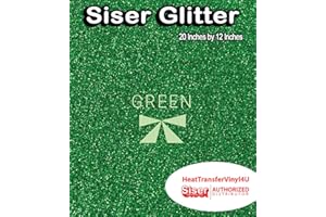Siser Glitter HTV 20" x 12" Sheet - Iron on Heat Transfer Vinyl (Grass)