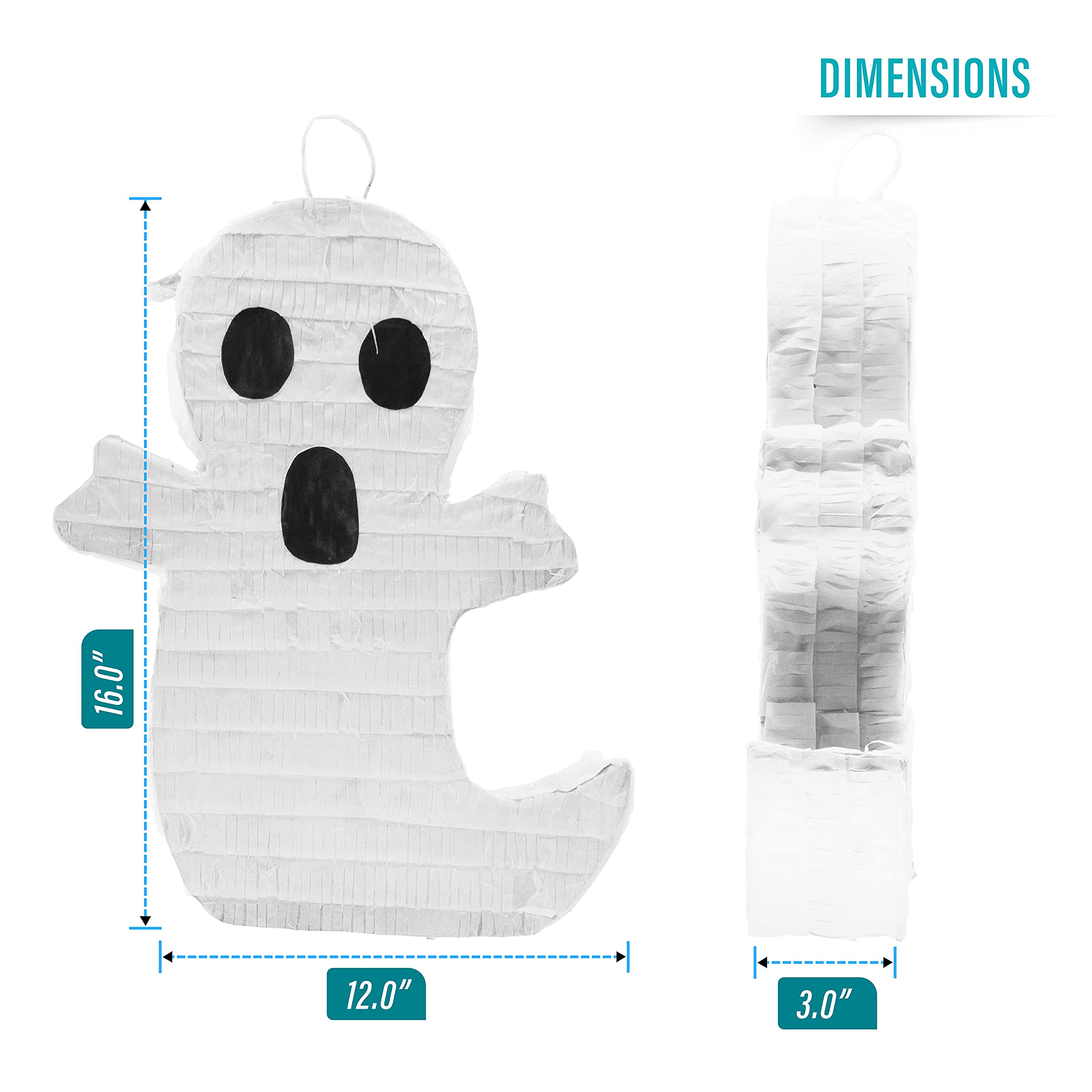 Costume Wizard Spooky Ghost Pinata-Halloween Mexican Pinatas for Birthday Parties and Events,Themed Fillable Pinata for Candy,Toys,and Treats,Fun for Boys and Girls,Includes Hanging String