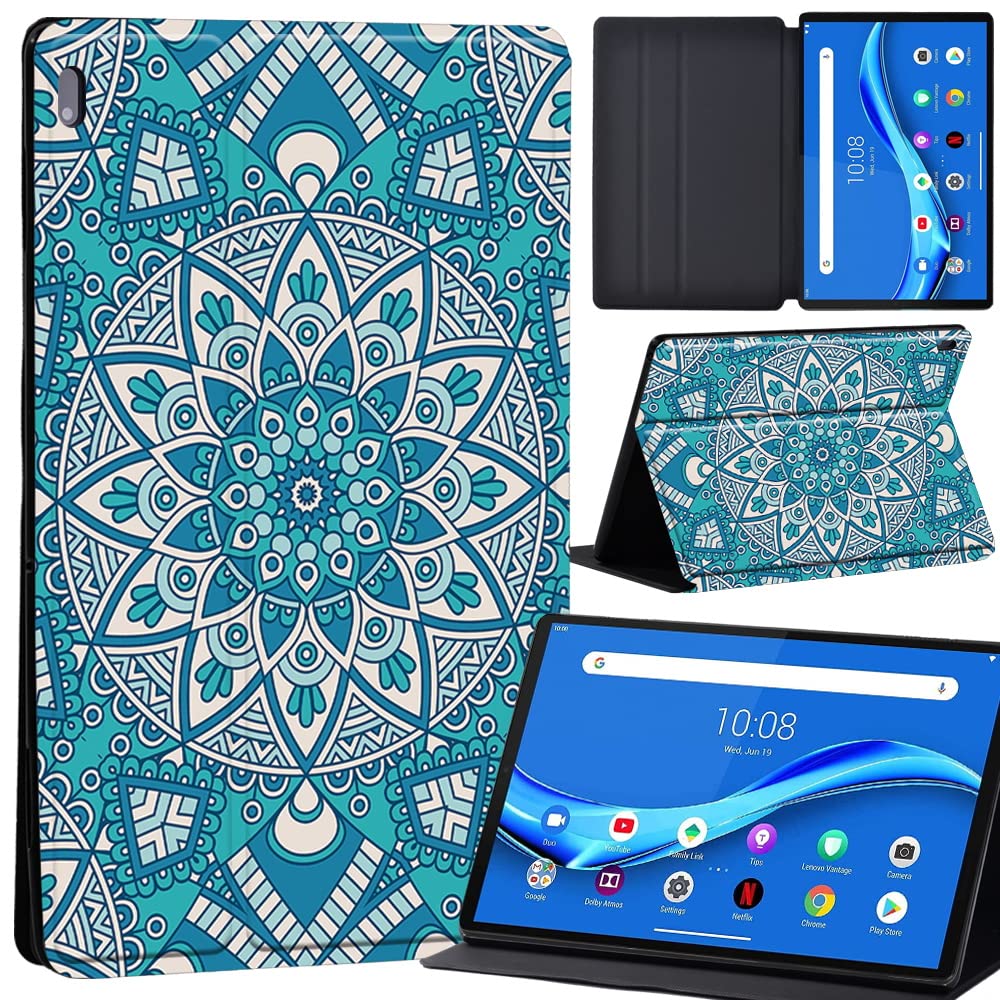 Case For Lenovo Tab M10 FHD Plus 10.3 inch (TB-X606X TB-X606F) Leather Case with Auto Wake-up, Flip Case for Lenovo Tab M10 FHD Plus Cover (mandala pattern 014)